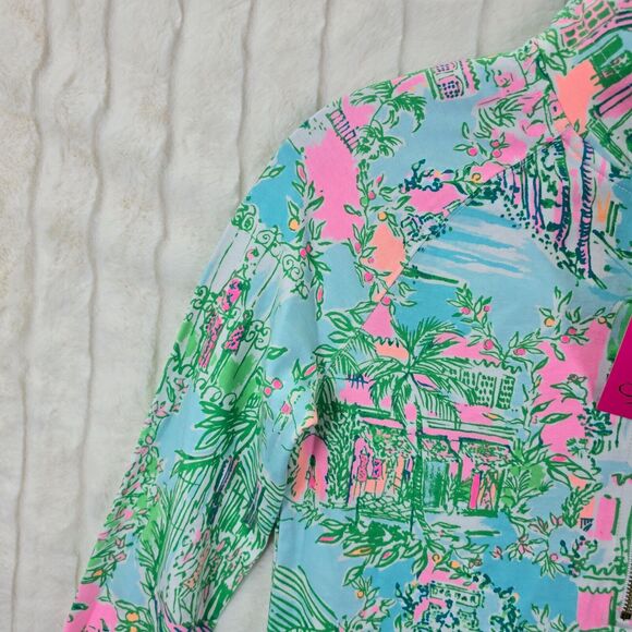 NWT LILLY PULITZER Half-Zip UPF 50+ Skipper Popover Palm Beach Size XXS - Picture 3 of 16